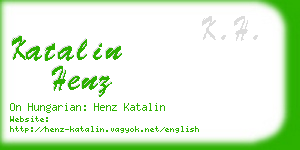 katalin henz business card